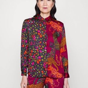 SOLD Farm Rio Bright Leopards Shirt, EUC size S